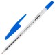 Ручка шариковая STAFF "Basic BP-66 CLASSIC", СИНЯЯ, корпус прозрачный, узел 1 мм, линия письма 0,5 мм, 144455