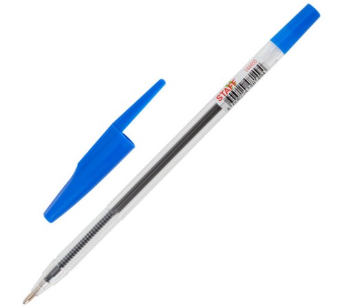 Ручка шариковая STAFF "Basic BP-66 CLASSIC", СИНЯЯ, корпус прозрачный, узел 1 мм, линия письма 0,5 мм, 144455 Ручка шариковая STAFF "Basic BP-66 CLASSIC", СИНЯЯ, корпус прозрачный, узел 1 мм, линия письма 0,5 мм, 144455