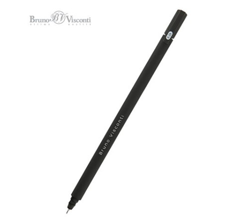 Ручка гелевая BRUNO VISCONTI "Super Slim Black", ЧЕРНАЯ, узел 0,28 мм, линия 0,2 мм, 20-0397 Ручка гелевая BRUNO VISCONTI "Super Slim Black", ЧЕРНАЯ, узел 0,28 мм, линия 0,2 мм, 20-0397