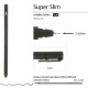 Ручка гелевая BRUNO VISCONTI "Super Slim Black", ЧЕРНАЯ, узел 0,28 мм, линия 0,2 мм, 20-0397