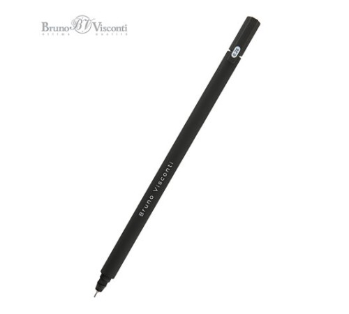 Ручка гелевая BRUNO VISCONTI "Super Slim Black", СИНЯЯ, узел 0,28 мм, линия 0,2 мм, 20-0398 Ручка гелевая BRUNO VISCONTI "Super Slim Black", СИНЯЯ, узел 0,28 мм, линия 0,2 мм, 20-0398