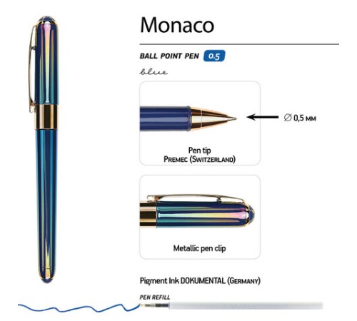 Ручка шариковая BRUNO VISCONTI "MONACO PEARL", СИНЯЯ, темно-синий корпус, линия 0,4 мм, 20-0125/84 Ручка шариковая BRUNO VISCONTI "MONACO PEARL", СИНЯЯ, темно-синий корпус, линия 0,4 мм, 20-0125/84