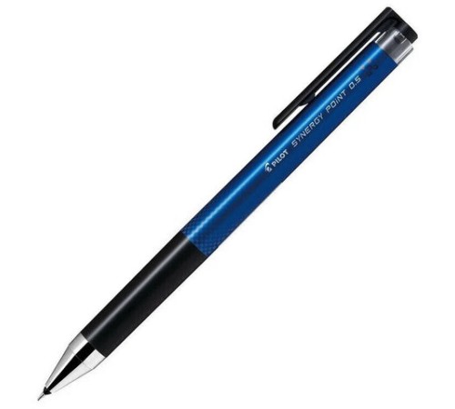 Ручка гелевая автоматическая PILOT Synergy Point, СИНЯЯ, корпус синий, линия 0,25 мм, BLRT-SNP5 L