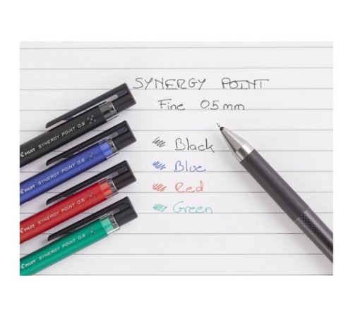 Ручка гелевая автоматическая PILOT Synergy Point, СИНЯЯ, корпус синий, линия 0,25 мм, BLRT-SNP5 L