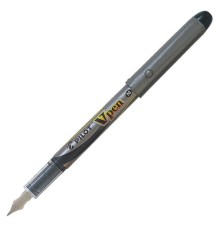 Ручка перьевая PILOT V-Pen, ЧЕРНАЯ, корпус серый, линия письма 0,58 мм, SVP-4M B