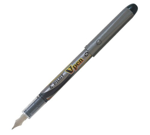 Ручка перьевая PILOT V-Pen, ЧЕРНАЯ, корпус серый, линия письма 0,58 мм, SVP-4M B Ручка перьевая PILOT V-Pen, ЧЕРНАЯ, корпус серый, линия письма 0,58 мм, SVP-4M B