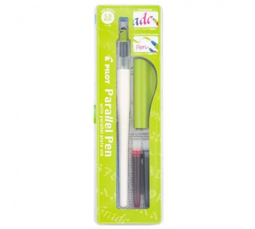 Ручка перьевая для каллиграфии PILOT Parallel Pen, перо 3,8 мм, 2 картриджа, блистер, FP3-38N-SS Ручка перьевая для каллиграфии PILOT Parallel Pen, перо 3,8 мм, 2 картриджа, блистер, FP3-38N-SS
