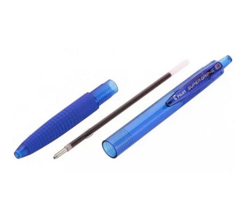Ручка шариковая автоматическая с грипом PILOT Super Grip G, СИНЯЯ, 0,7 мм, линия 0,21 мм, BPGG-8R-F, BPGG-8R-F L
