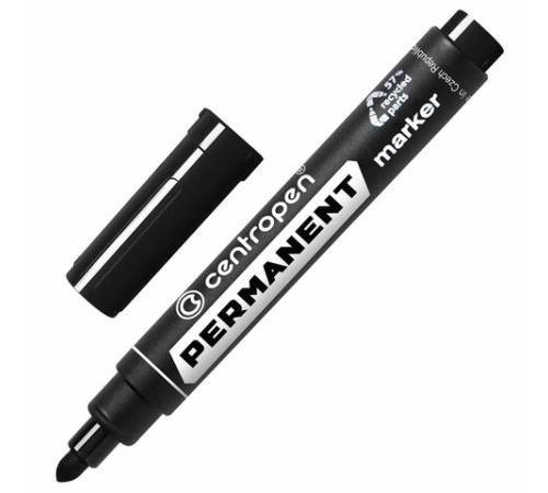 Маркер перманентный CENTROPEN 8566, ЧЕРНЫЙ, круглый наконечник, 2,5 мм, 5 8566 0112 Маркер перманентный CENTROPEN 8566, ЧЕРНЫЙ, круглый наконечник, 2,5 мм, 5 8566 0112