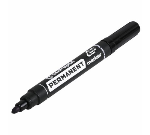 Маркер перманентный CENTROPEN 8566, ЧЕРНЫЙ, круглый наконечник, 2,5 мм, 5 8566 0112 Маркер перманентный CENTROPEN 8566, ЧЕРНЫЙ, круглый наконечник, 2,5 мм, 5 8566 0112