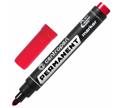 Маркер перманентный CENTROPEN 8566, КРАСНЫЙ, круглый наконечник, 2,5 мм, 5 8566 0104 Маркер перманентный CENTROPEN 8566, КРАСНЫЙ, круглый наконечник, 2,5 мм, 5 8566 0104