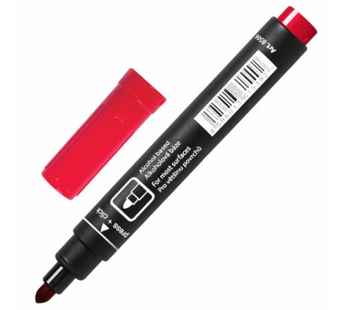 Маркер перманентный CENTROPEN 8566, КРАСНЫЙ, круглый наконечник, 2,5 мм, 5 8566 0104 Маркер перманентный CENTROPEN 8566, КРАСНЫЙ, круглый наконечник, 2,5 мм, 5 8566 0104