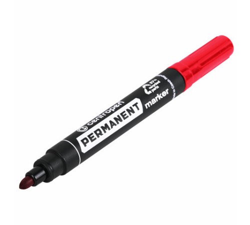 Маркер перманентный CENTROPEN 8566, КРАСНЫЙ, круглый наконечник, 2,5 мм, 5 8566 0104 Маркер перманентный CENTROPEN 8566, КРАСНЫЙ, круглый наконечник, 2,5 мм, 5 8566 0104