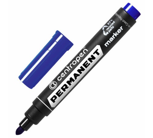 Маркер перманентный CENTROPEN 8566, СИНИЙ, круглый наконечник, 2,5 мм, 5 8566 0106 Маркер перманентный CENTROPEN 8566, СИНИЙ, круглый наконечник, 2,5 мм, 5 8566 0106