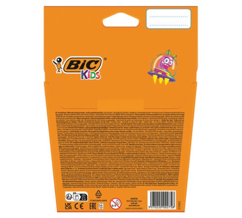 Фломастеры BIC "Kids Visa", 12 ЦВЕТОВ, суперсмываемые, вентилируемый колпачок, европодвес, 889695, 888695 Фломастеры BIC "Kids Visa", 12 ЦВЕТОВ, суперсмываемые, вентилируемый колпачок, европодвес, 889695, 888695