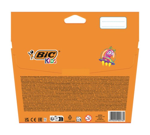 Фломастеры BIC "VISA", 18 цветов, суперсмываемые, вентилируемый колпачок, европодвес, 888681