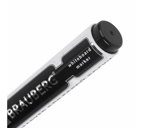 Маркер стираемый для белой доски ЧЕРНЫЙ, BRAUBERG "Neo", ЧЕРНЫЙ, с клипом, 5 мм, 150487