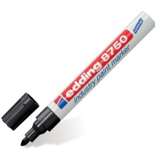 Маркер-краска лаковый (paint marker) EDDING 8750, ЧЕРНЫЙ, 2-4 мм, круглый наконечник, алюминиевый корпус, E-8750/1