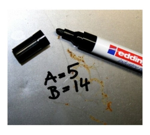 Маркер-краска лаковый (paint marker) EDDING 8750, ЧЕРНЫЙ, 2-4 мм, круглый наконечник, алюминиевый корпус, E-8750/1