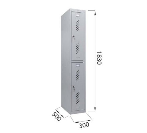 Шкаф металлический для одежды BRABIX "LK 12-30", УСИЛЕННЫЙ, 2 секции, 1830х300х500 мм, 18 кг, 291133, S230BR421102 Шкаф металлический для одежды BRABIX "LK 12-30", УСИЛЕННЫЙ, 2 секции, 1830х300х500 мм, 18 кг, 291133, S230BR421102