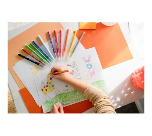 Фломастеры BIC "Kid Couleur", 12 цветов, суперсмываемые, вентилируемый колпачок, европодвес, 9202932 Фломастеры BIC "Kid Couleur", 12 цветов, суперсмываемые, вентилируемый колпачок, европодвес, 9202932