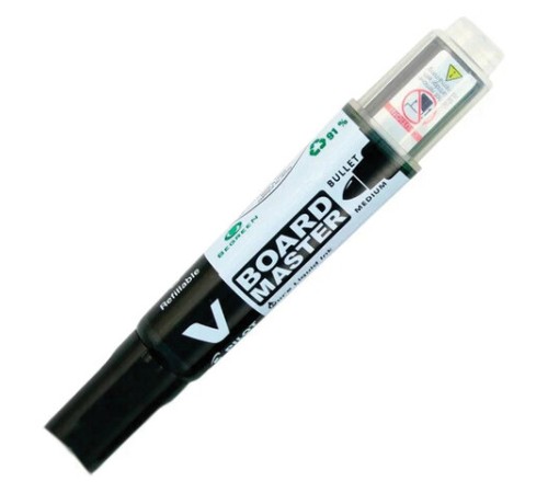 Маркер для доски PILOT "V-BOARD MASTER", ЧЕРНЫЙ, круглый наконечник, 4 мм, WBMA-VBM-M, WBMA-VBM-M B Маркер для доски PILOT "V-BOARD MASTER", ЧЕРНЫЙ, круглый наконечник, 4 мм, WBMA-VBM-M, WBMA-VBM-M B