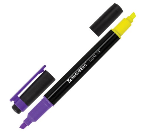 Набор текстовыделителей двусторонних BRAUBERG DUAL TIP 4 шт., АССОРТИ, линия 1-4 мм, 150845 Набор текстовыделителей двусторонних BRAUBERG DUAL TIP 4 шт., АССОРТИ, линия 1-4 мм, 150845