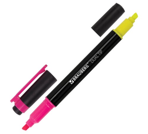 Набор текстовыделителей двусторонних BRAUBERG DUAL TIP 4 шт., АССОРТИ, линия 1-4 мм, 150845 Набор текстовыделителей двусторонних BRAUBERG DUAL TIP 4 шт., АССОРТИ, линия 1-4 мм, 150845