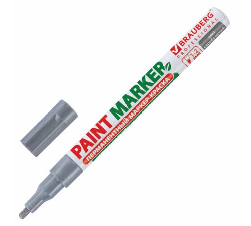 Маркер-краска лаковый (paint marker) 2 мм, СЕРЕБРЯНЫЙ, БЕЗ КСИЛОЛА (без запаха), алюминий, BRAUBERG PROFESSIONAL, 150866 Маркер-краска лаковый (paint marker) 2 мм, СЕРЕБРЯНЫЙ, БЕЗ КСИЛОЛА (без запаха), алюминий, BRAUBERG PROFESSIONAL, 150866