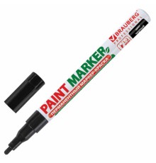 Маркер-краска лаковый (paint marker) 2 мм, ЧЕРНЫЙ, БЕЗ КСИЛОЛА (без запаха), алюминий, BRAUBERG PROFESSIONAL, 150868