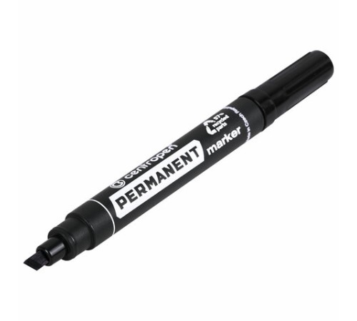 Маркер перманентный CENTROPEN 8576, ЧЕРНЫЙ, скошенный наконечник, 1-4,6 мм, 5 8576 0112