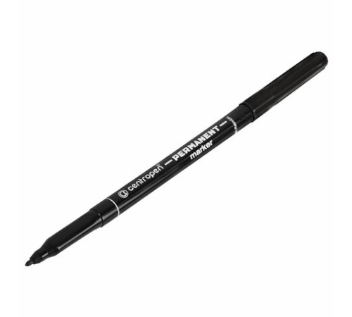 Маркер перманентный CENTROPEN 2536, ЧЕРНЫЙ, тонкий наконечник, 1 мм, трехгранная зона захвата, 6 2536 0112