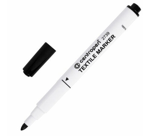 Маркер для ткани ЧЕРНЫЙ CENTROPEN "Textile Marker", круглый наконечник, 1,8 мм, 2739, 5 2739 9212 Маркер для ткани ЧЕРНЫЙ CENTROPEN "Textile Marker", круглый наконечник, 1,8 мм, 2739, 5 2739 9212