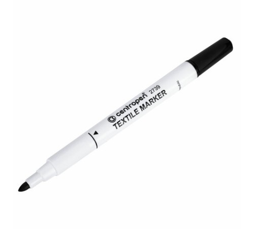 Маркер для ткани ЧЕРНЫЙ CENTROPEN "Textile Marker", круглый наконечник, 1,8 мм, 2739, 5 2739 9212 Маркер для ткани ЧЕРНЫЙ CENTROPEN "Textile Marker", круглый наконечник, 1,8 мм, 2739, 5 2739 9212