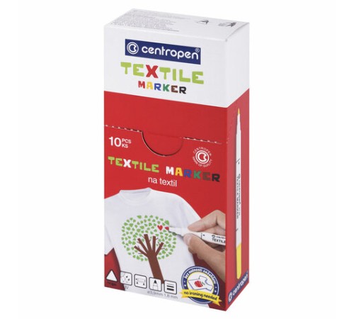 Маркер для ткани ЧЕРНЫЙ CENTROPEN "Textile Marker", круглый наконечник, 1,8 мм, 2739, 5 2739 9212 Маркер для ткани ЧЕРНЫЙ CENTROPEN "Textile Marker", круглый наконечник, 1,8 мм, 2739, 5 2739 9212