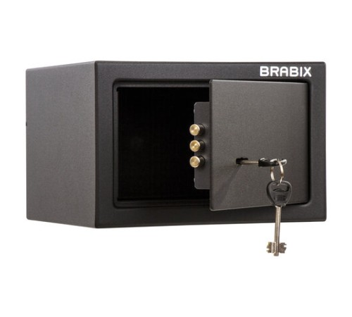 Сейф мебельный BRABIX "SF-170KL", 170х260х230 мм, ключевой замок, черный, 291142, S103BR210514 Сейф мебельный BRABIX "SF-170KL", 170х260х230 мм, ключевой замок, черный, 291142, S103BR210514