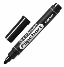Маркер для бумажного флипчарта ЧЕРНЫЙ CENTROPEN, НЕПРОПИТЫВАЮЩИЙ, 2,5 мм, 8550, 5 8550 0112