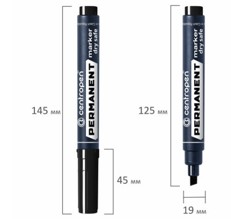 Маркер перманентный CENTROPEN 8516, ЧЕРНЫЙ, скошенный наконечник, 2-5 мм, 5 8516 0112 Маркер перманентный CENTROPEN 8516, ЧЕРНЫЙ, скошенный наконечник, 2-5 мм, 5 8516 0112