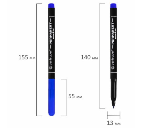 Маркер перманентный CENTROPEN 2536, СИНИЙ, тонкий наконечник, 1 мм, трехгранная зона захвата, 6 2536 0106 Маркер перманентный CENTROPEN 2536, СИНИЙ, тонкий наконечник, 1 мм, трехгранная зона захвата, 6 2536 0106