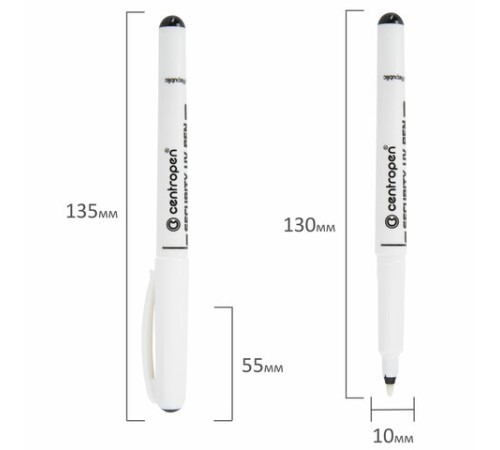 Маркер перманентный ультрафиолетовый CENTROPEN "Security UV", фонарик, 0,6-1 мм, 2699, 6 2699 0201