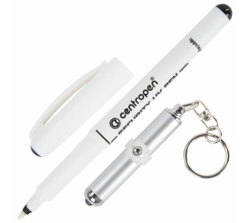 Маркер перманентный ультрафиолетовый CENTROPEN "Security UV", фонарик, 0,6-1 мм, 2699, 6 2699 0201
