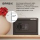 Сейф мебельный BRABIX "SF-170EL", 170х260х230 мм, электронный замок, черный, 291143, S103BR210614
