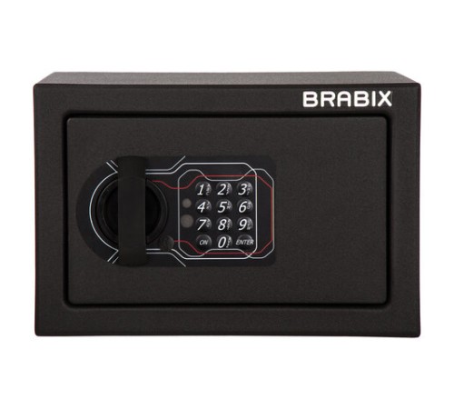 Сейф мебельный BRABIX "SF-170EL", 170х260х230 мм, электронный замок, черный, 291143, S103BR210614
