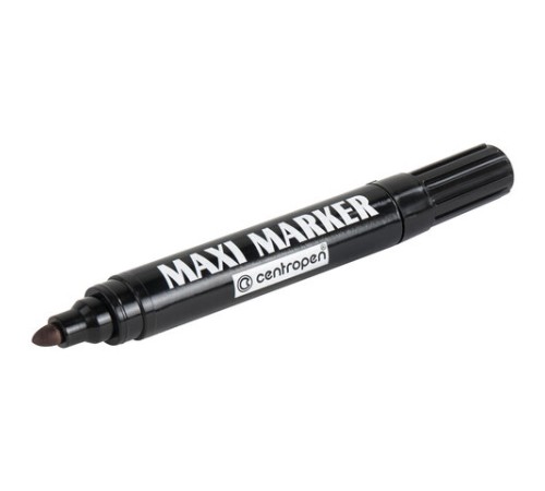 Маркер перманентный универсальный ЧЕРНЫЙ CENTROPEN "Maxi Marker", 2-4 мм, 8936, 5 8936 0112