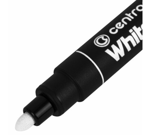 Маркер перманентный БЕЛЫЙ CENTROPEN, круглый наконечник, 2,5 мм, 8586, 5 8586 0100 Маркер перманентный БЕЛЫЙ CENTROPEN, круглый наконечник, 2,5 мм, 8586, 5 8586 0100