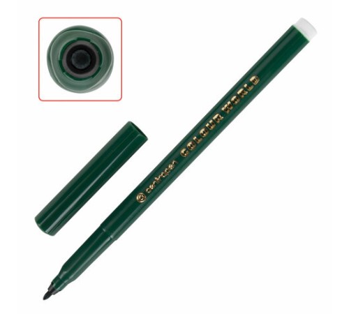 Фломастеры 12 ЦВЕТОВ CENTROPEN "Colour World", круглые, смываемые, 7550/12TP, 7 7550 1284