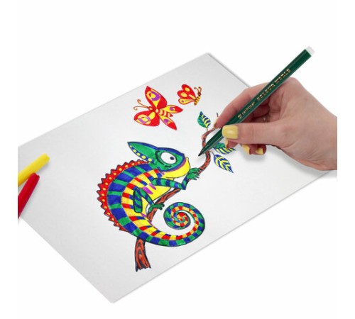 Фломастеры 12 ЦВЕТОВ CENTROPEN "Colour World", круглые, смываемые, 7550/12TP, 7 7550 1284
