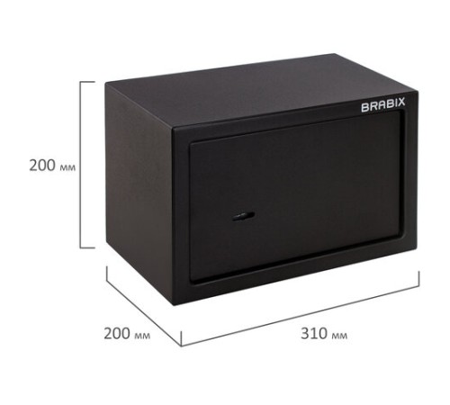 Сейф мебельный BRABIX "SF-200KL", 200х310х200 мм, ключевой замок, черный, 291144, S103BR211114 Сейф мебельный BRABIX "SF-200KL", 200х310х200 мм, ключевой замок, черный, 291144, S103BR211114