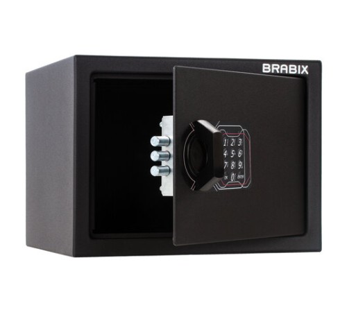 Сейф мебельный BRABIX "SF-230EL", 230х310х250 мм, электронный замок, черный, 291147, S103BR211614 Сейф мебельный BRABIX "SF-230EL", 230х310х250 мм, электронный замок, черный, 291147, S103BR211614