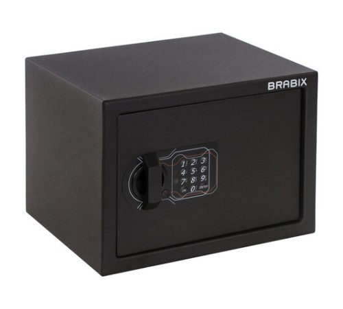 Сейф мебельный BRABIX "SF-230EL", 230х310х250 мм, электронный замок, черный, 291147, S103BR211614 Сейф мебельный BRABIX "SF-230EL", 230х310х250 мм, электронный замок, черный, 291147, S103BR211614
